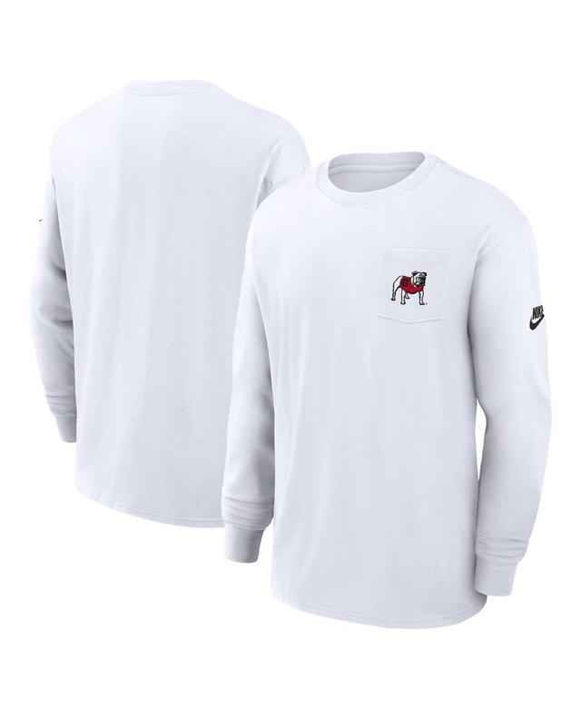 Nike Mens White Clemson Tigers Legacy Max90 Pocket Long Sleeve T-Shirt Product Image