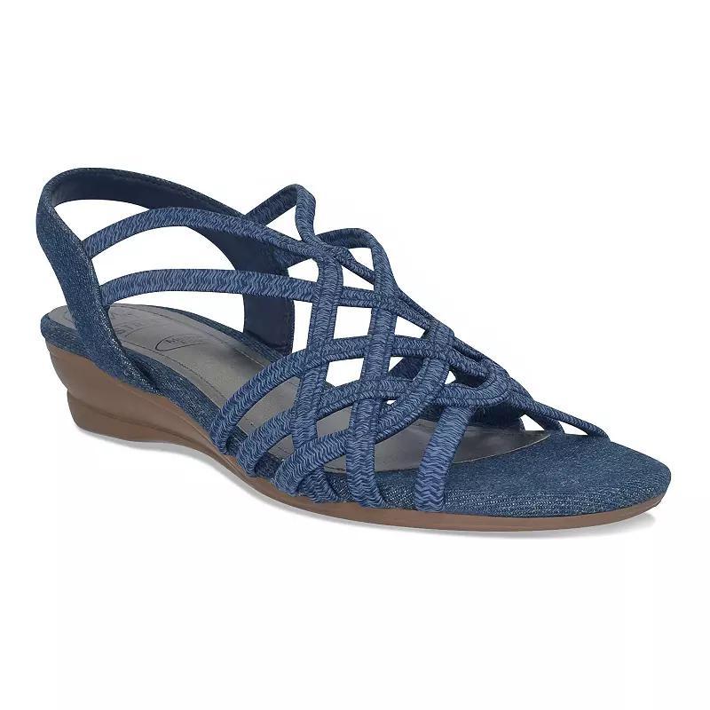 Impo Raya Womens Stretch Elastic Sandals Blue Product Image