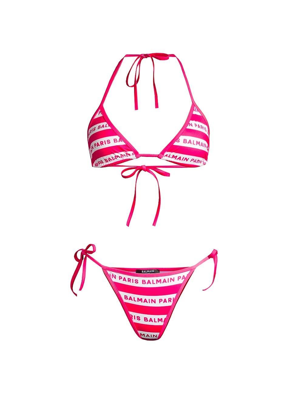 Womens Logo Triangle Two-Piece Bikini Set Product Image