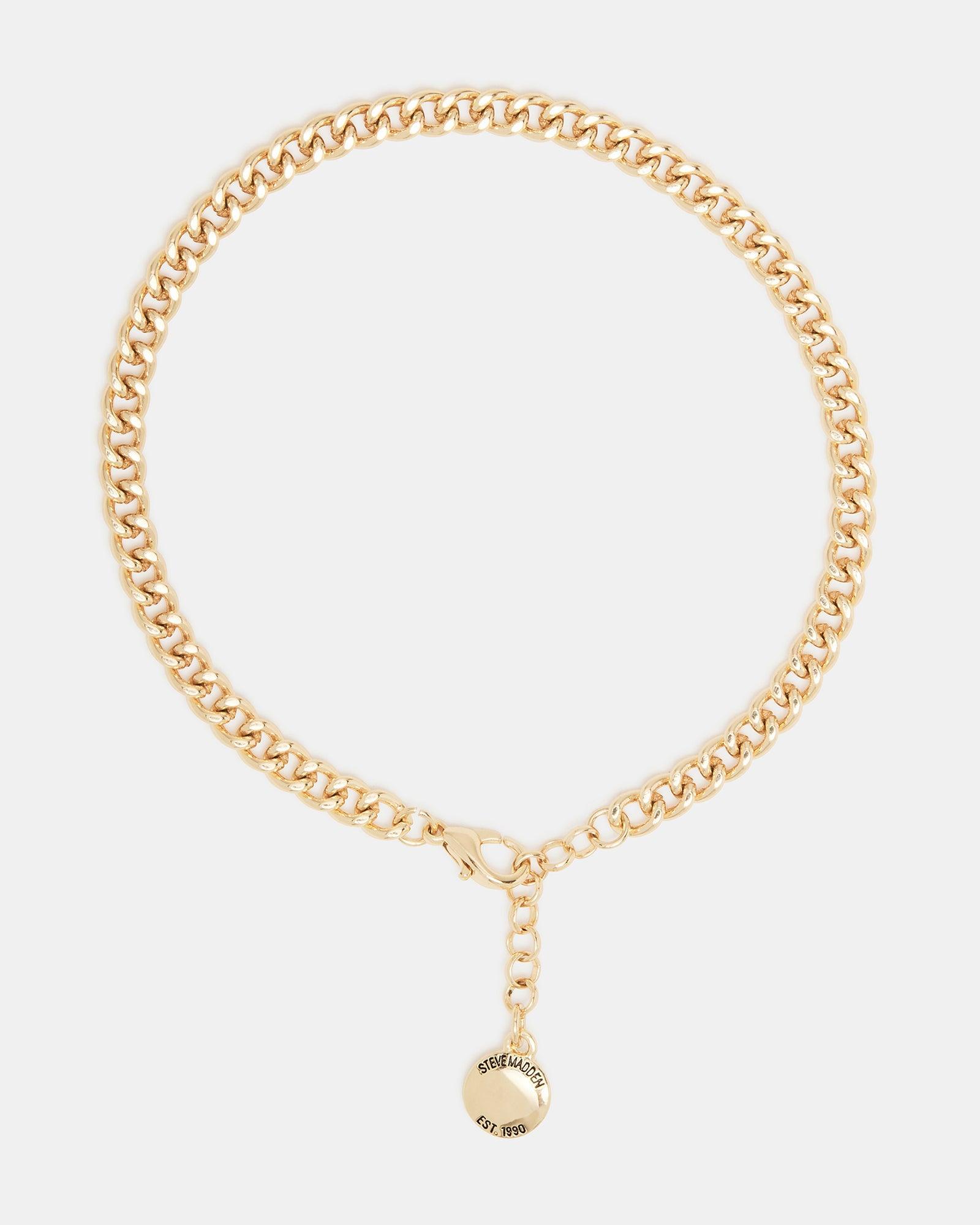 HERRINGBONE ANKLET GOLD Female Product Image