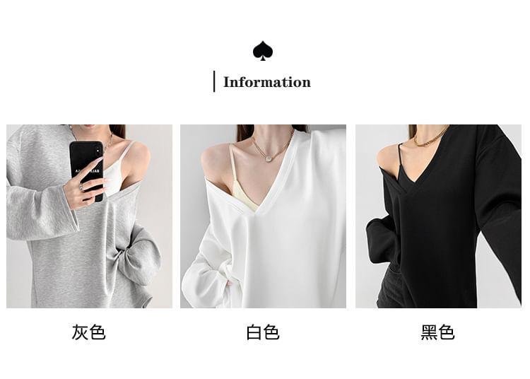 Oversized V-Neck Sweatshirt product image