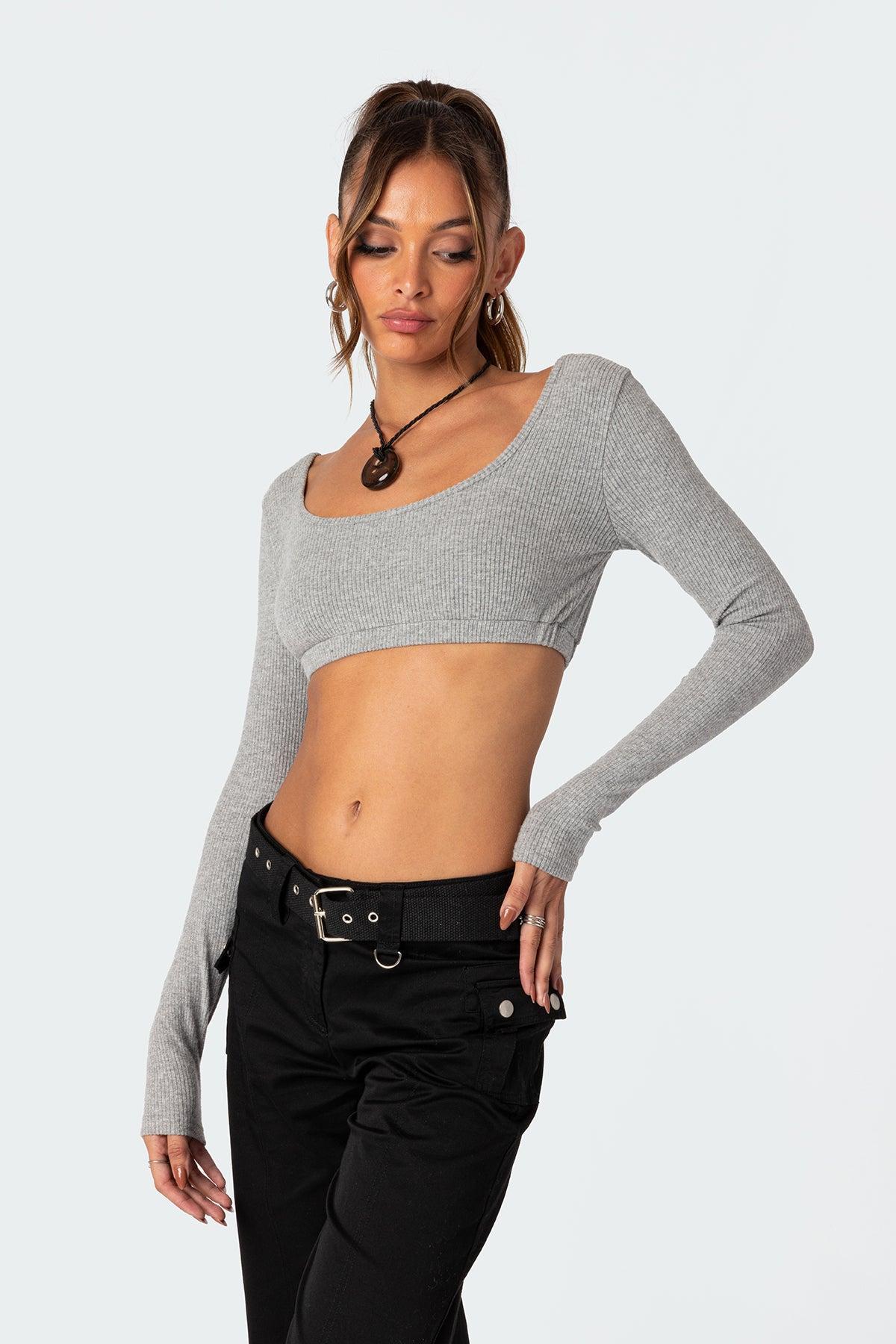 Sydney Ribbed Open Back Crop Top Product Image