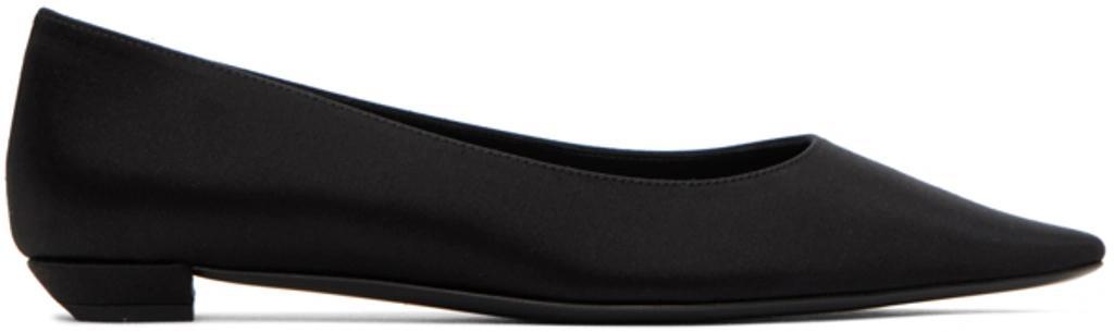 THE ROW Claudette Leather Point-toe Flats In Black Product Image