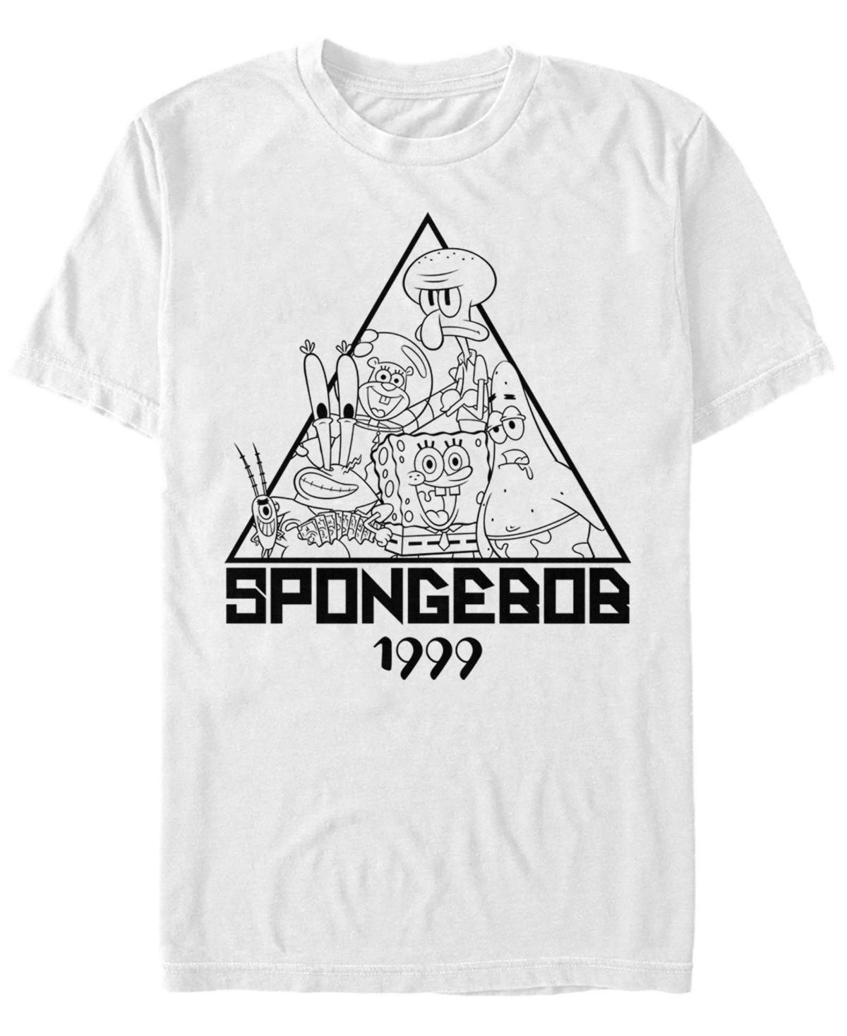 Mens SpongeBob SquarePants 1999 Group Shot Outline Triangle Tee Product Image