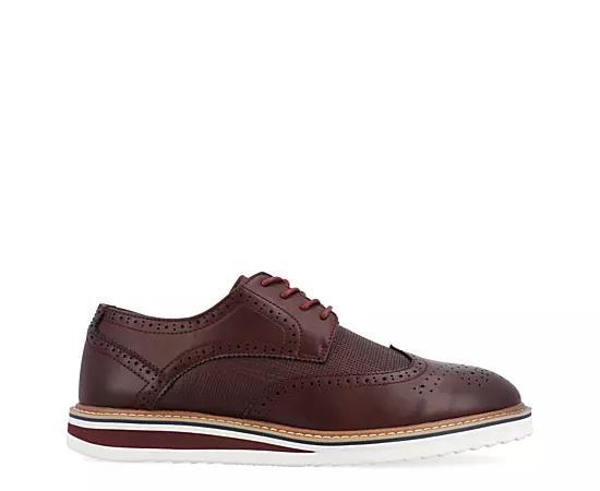 Vance Co. Warrick Mens Wingtip Derby Shoes Red Product Image