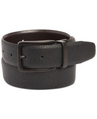 Kenneth Cole Reaction Mens Stretch Reversible Faux-Leather Belt - Black Product Image