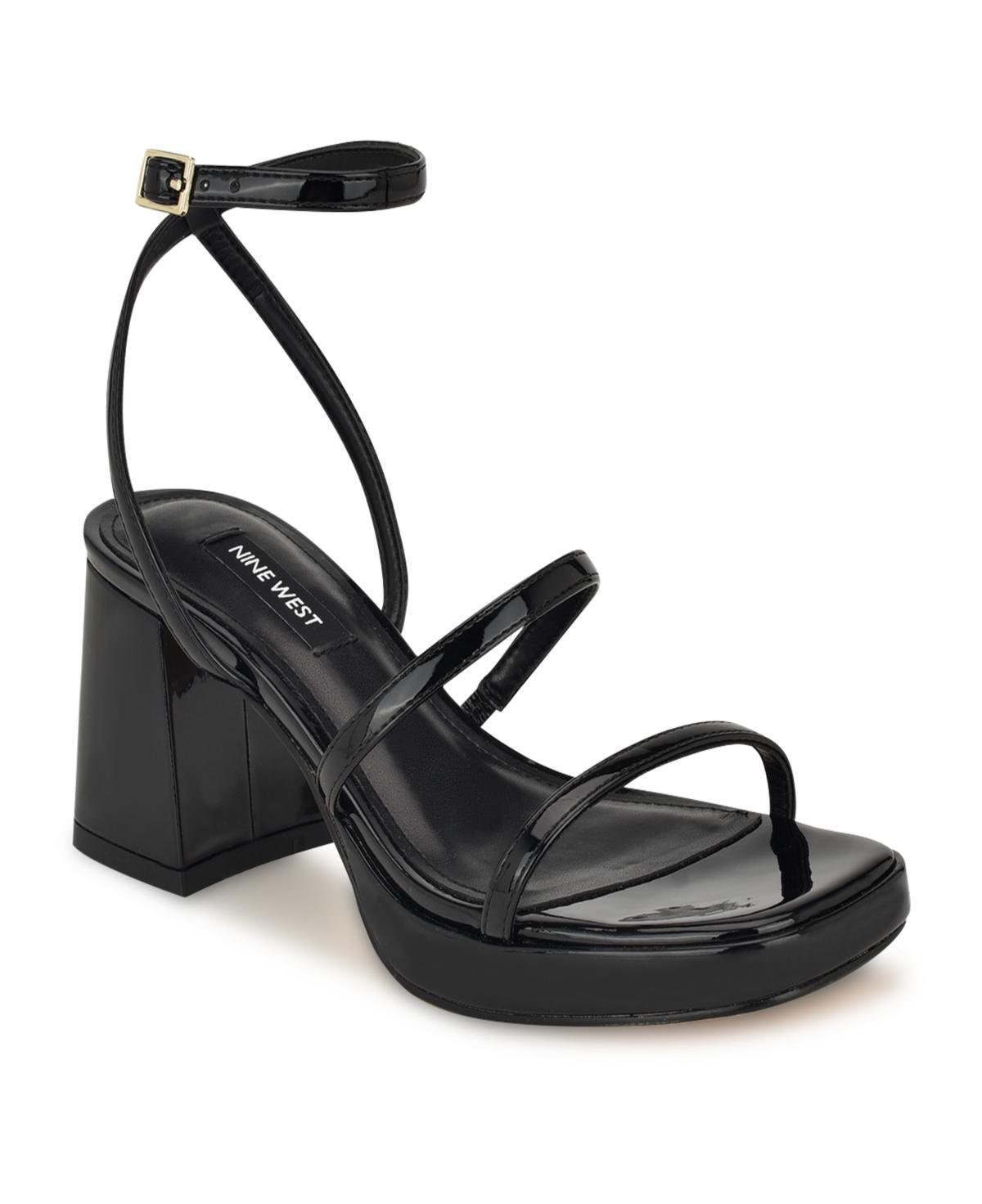 Nine West Womens Flame Square Toe Strappy Dress Sandals Product Image