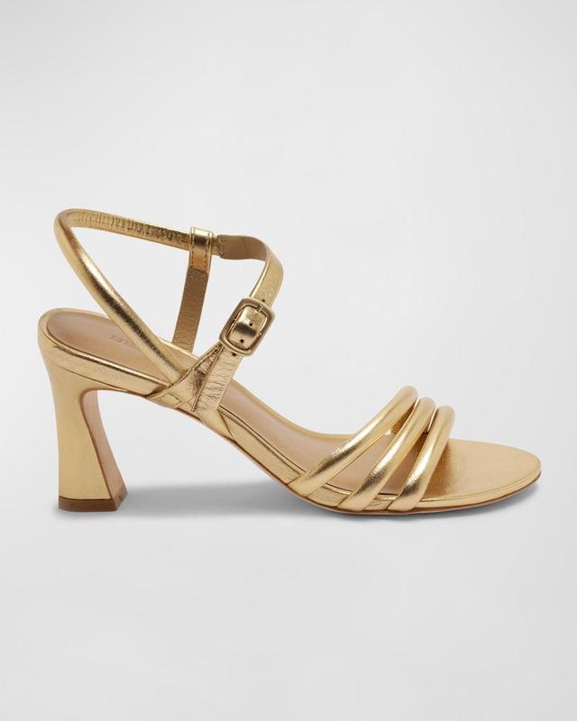 Womens Noor Metallic Leather Strappy Sandals Product Image