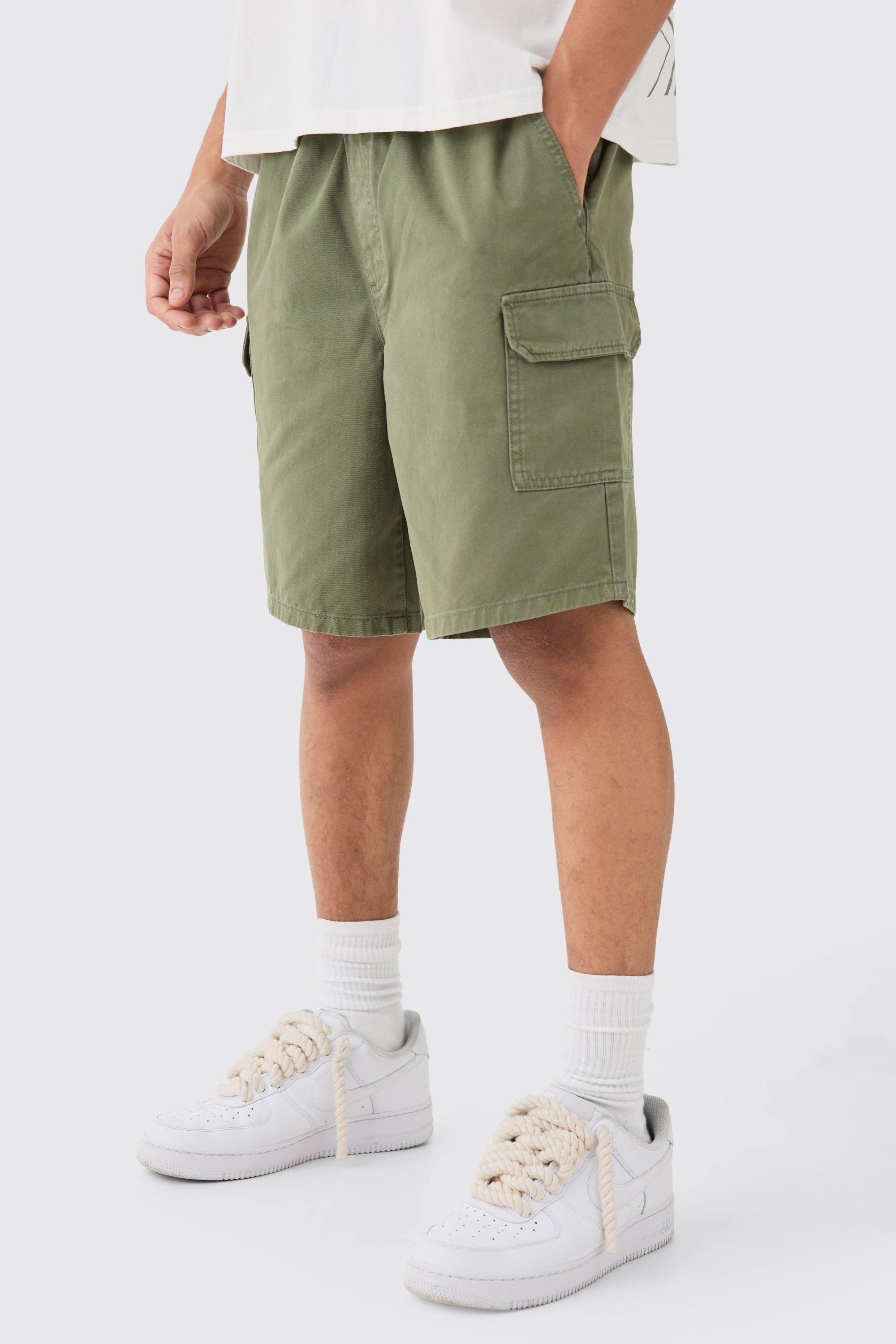 Relaxed Fit Elasticated Waist Cargo Shorts | boohooMAN USA Product Image