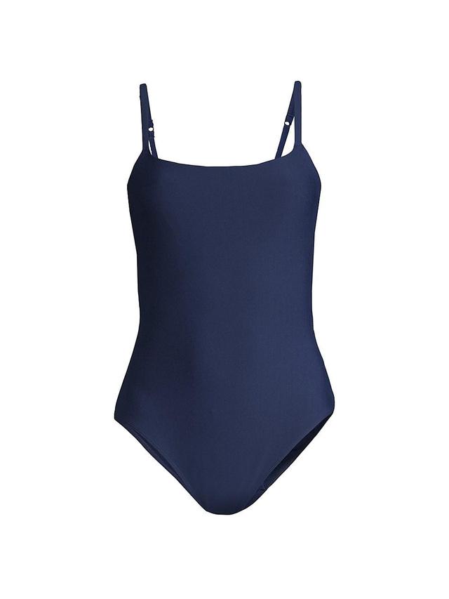 Womens Sculpting One-Piece Swimsuit - Navy - Size 14 Product Image