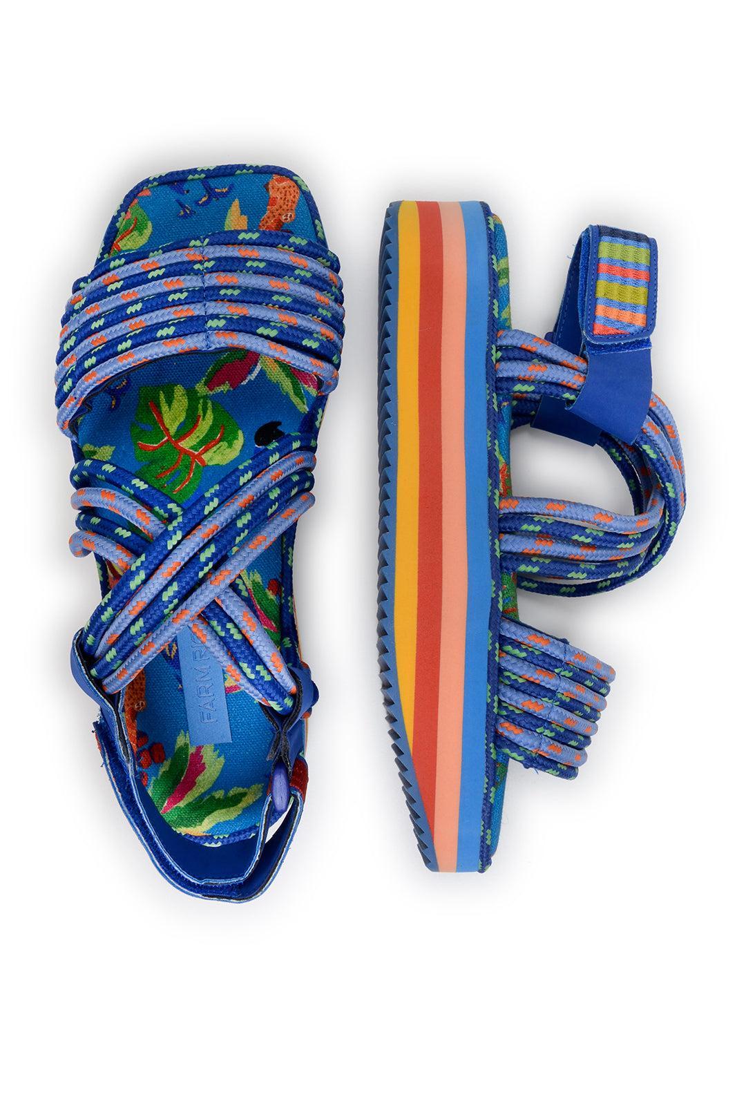 Blue Macaw Platform Sandal Product Image