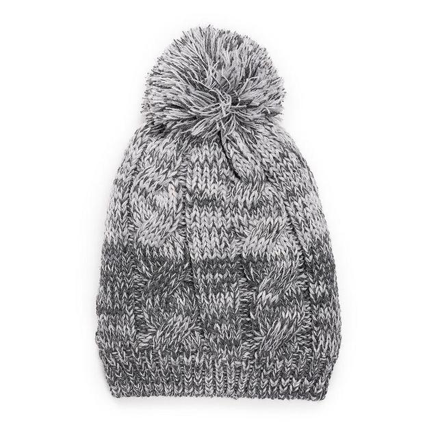 Womens MUK LUKS Heat Retainer Beanie, Medium Gray Grey Product Image