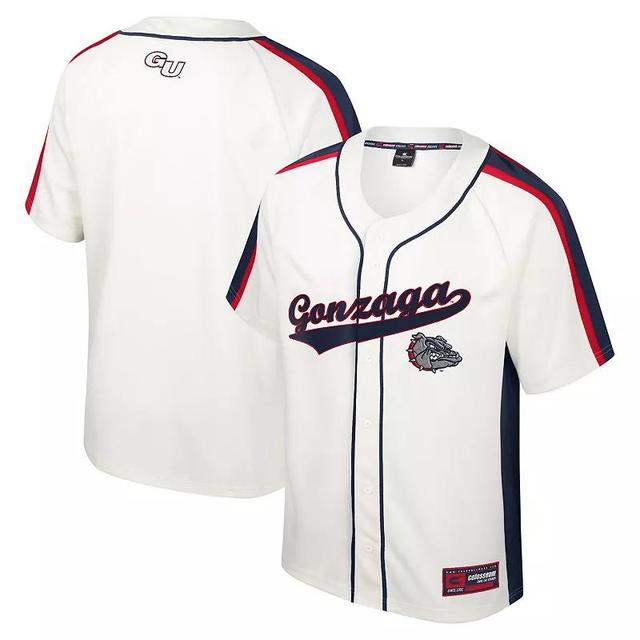 Mens Colosseum Cream Gonzaga Bulldogs Ruth Button-Up Baseball Jersey Product Image