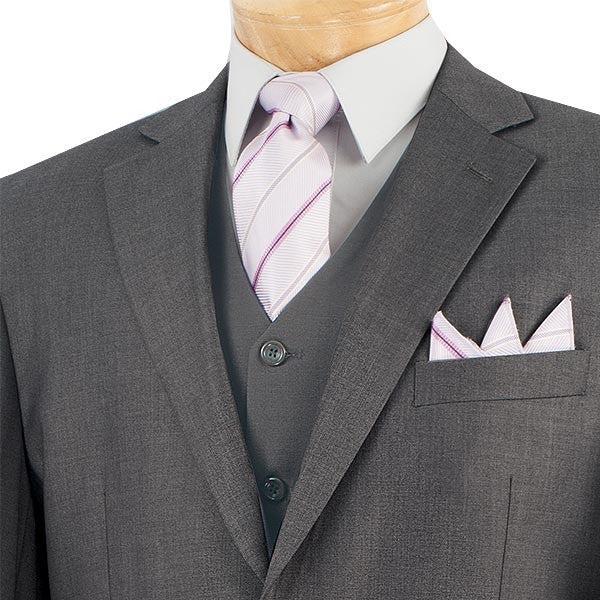 Morgan Collection - Regular Fit 3 Piece 2 Button Heather Gray Product Image