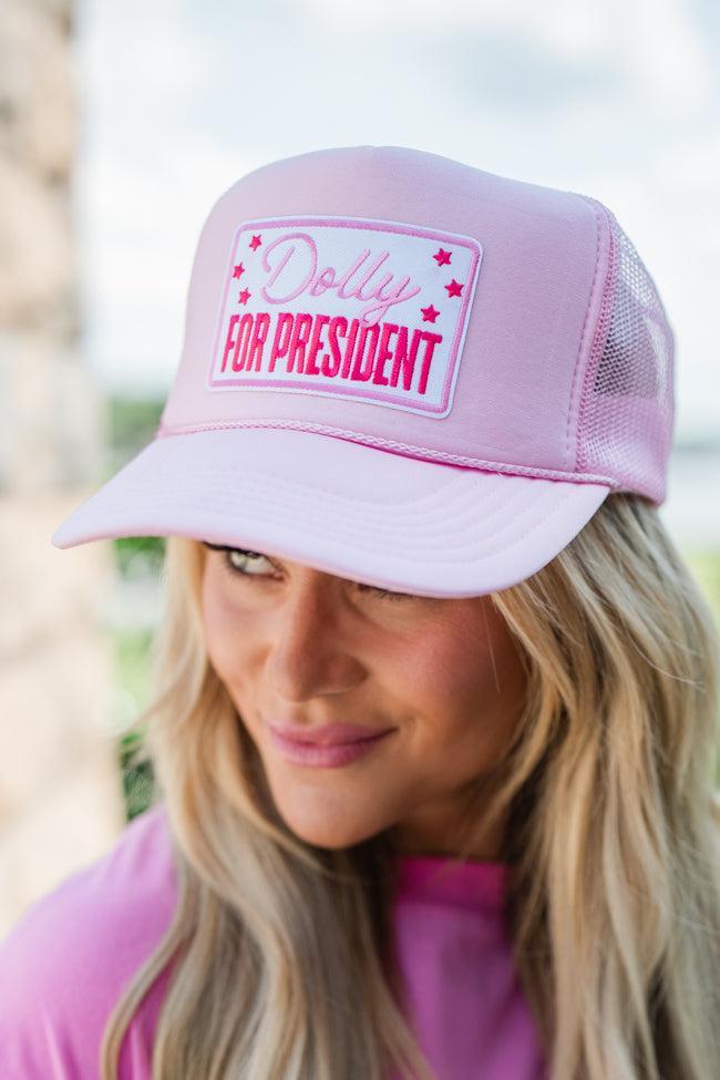 Dolly for President Light Pink Trucker Hat Product Image