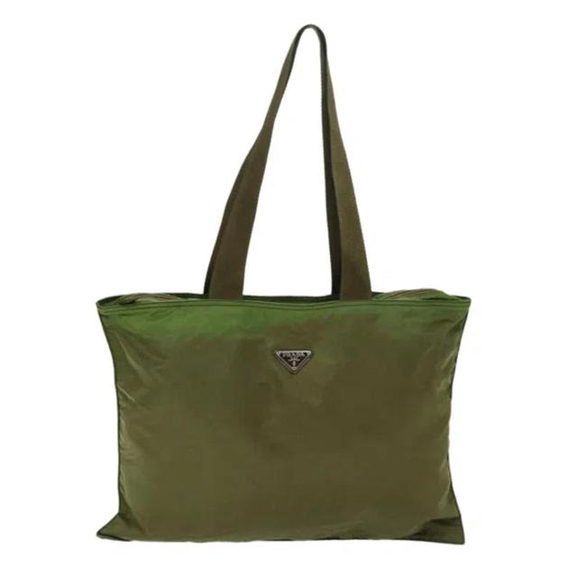 Tessuto Khaki Synthetic Tote Bag () Product Image