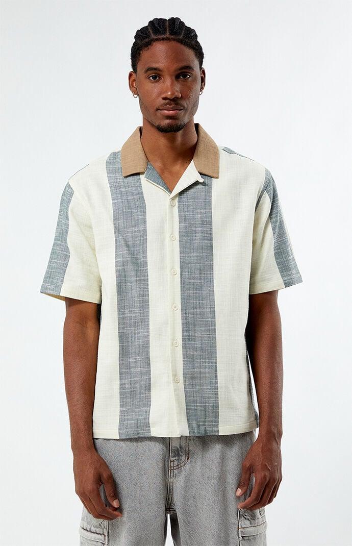 Men's Stripe Camp Shirt - Product Image