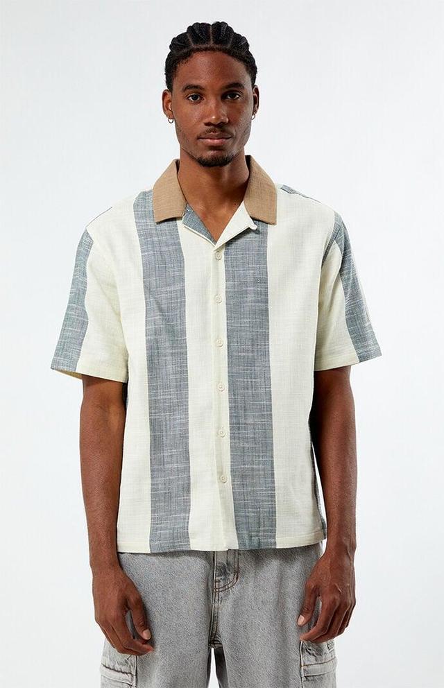 Men's Stripe Camp Shirt - Product Image