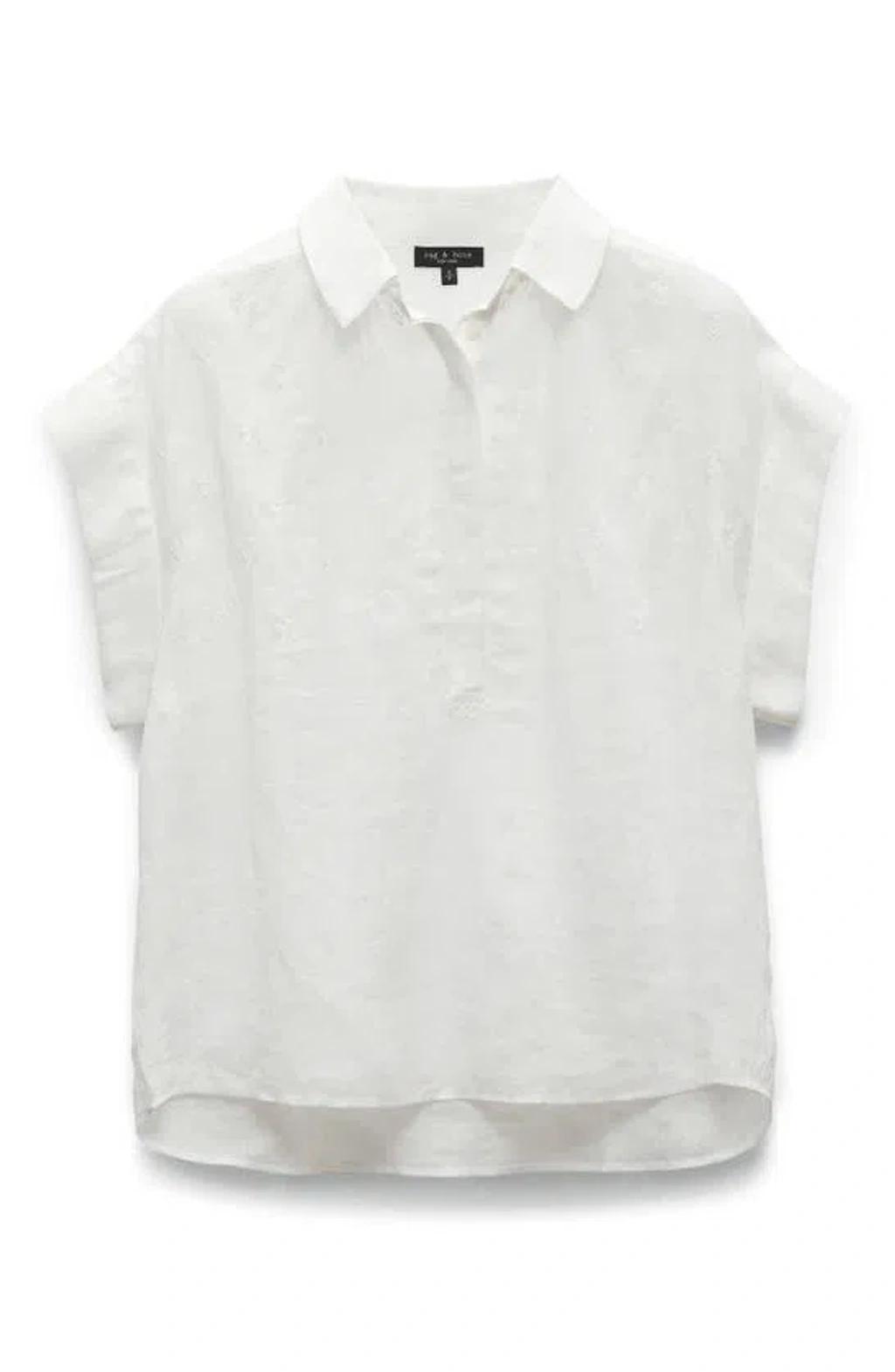 Robin Embroidered Top White Product Image