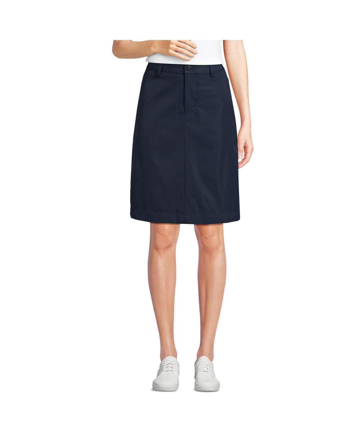 Lands End Womens Active Performance Chino Skort Top of the Knee Product Image