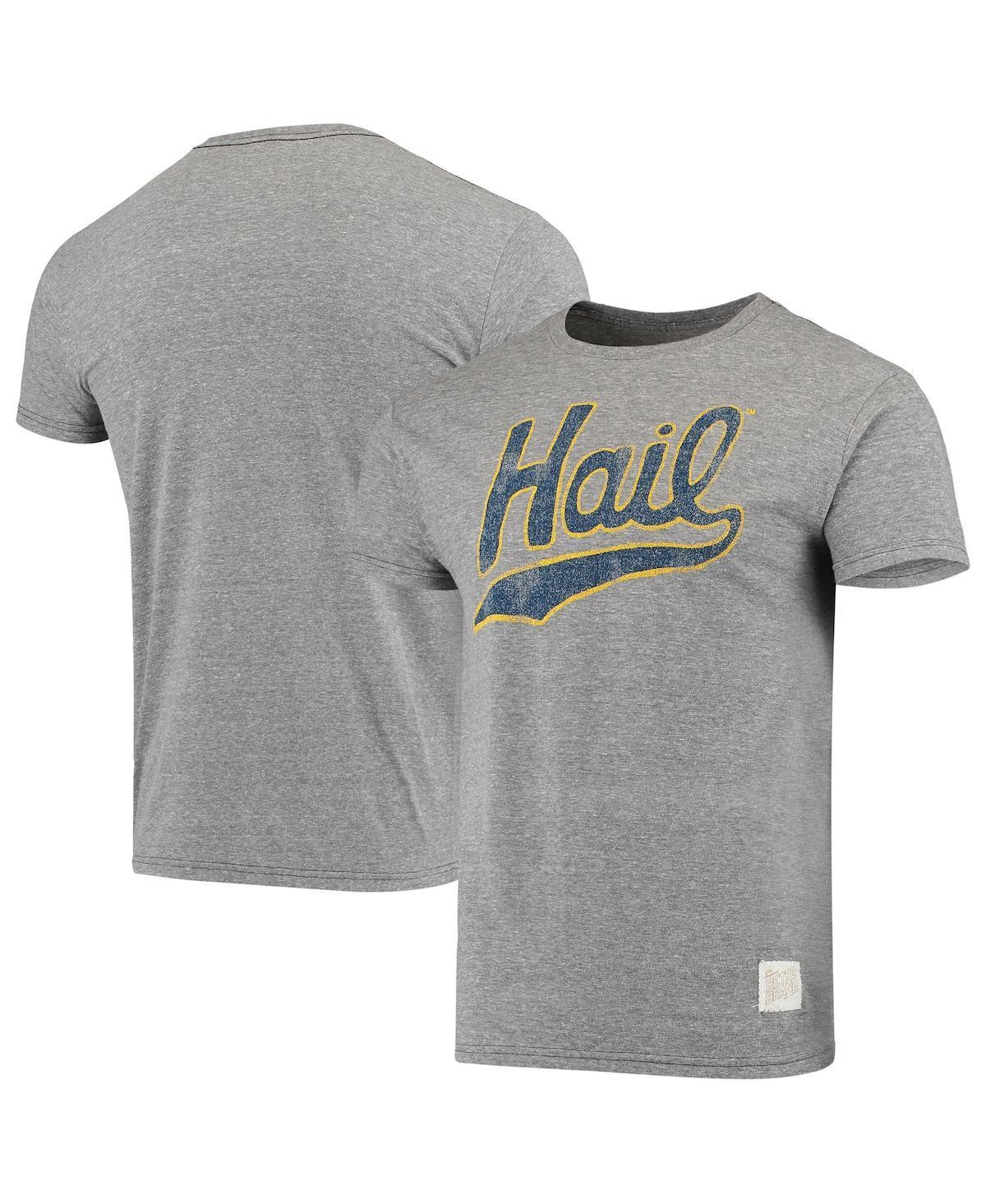 Mens Original Retro Brand Heathered Gray Michigan Wolverines Vintage Hail Tri-Blend T-Shirt Product Image