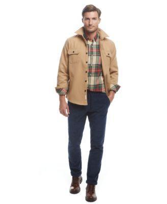 Weatherproof Vintage Mens Unlined Shirt Jacket Antique Like Flannel Shirt Cargo Pants Collection Product Image