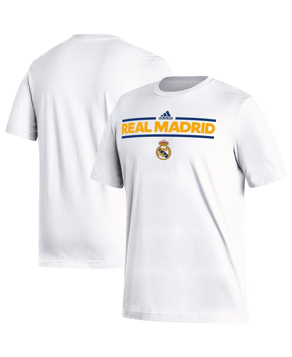 Mens adidas White Real Madrid Dassler T-shirt Product Image