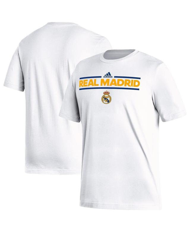 Mens adidas White Real Madrid Dassler T-shirt Product Image