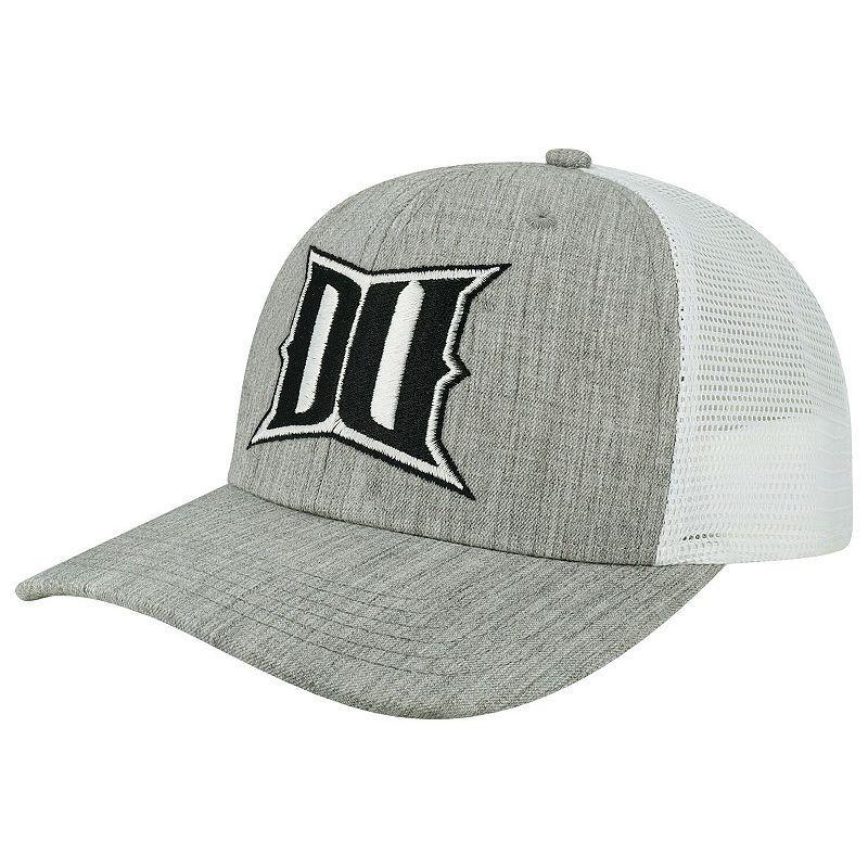 Mens Heather Gray/White Drexel Dragons The Champ Trucker Snapback Hat Product Image