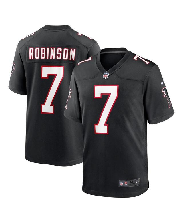 Nike Mens Bijan Robinson Atlanta Falcons 2023 Nfl Draft First Round Pick Throwback Game Jersey - Black, White Product Image