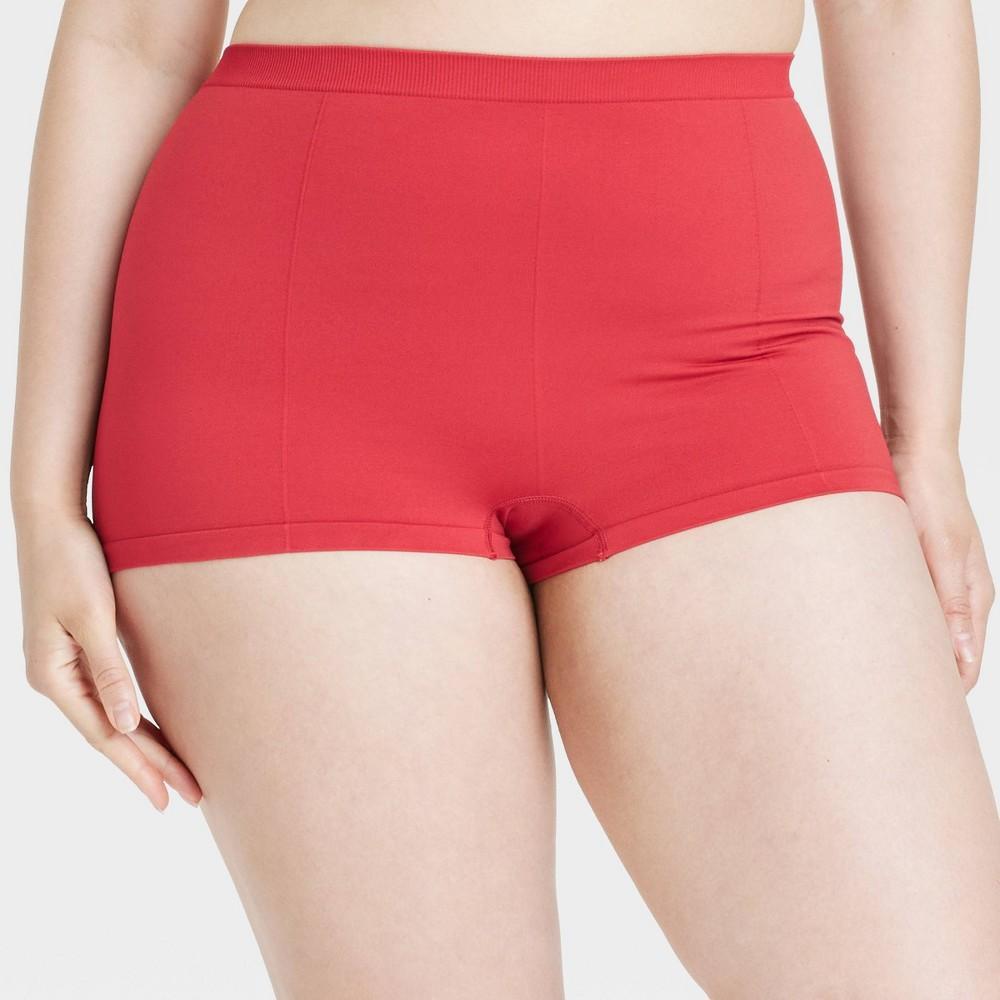 Womens Seamless Boy Shorts - Colsie Brilliant Red 2X Product Image