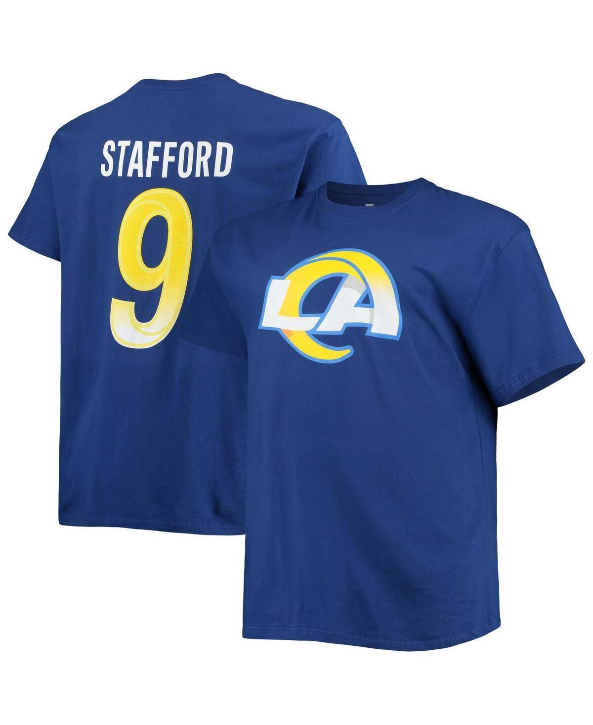 Mens Fanatics Matthew Stafford Royal Los Angeles Rams Big and Tall Player Name and Number T-shirt Product Image