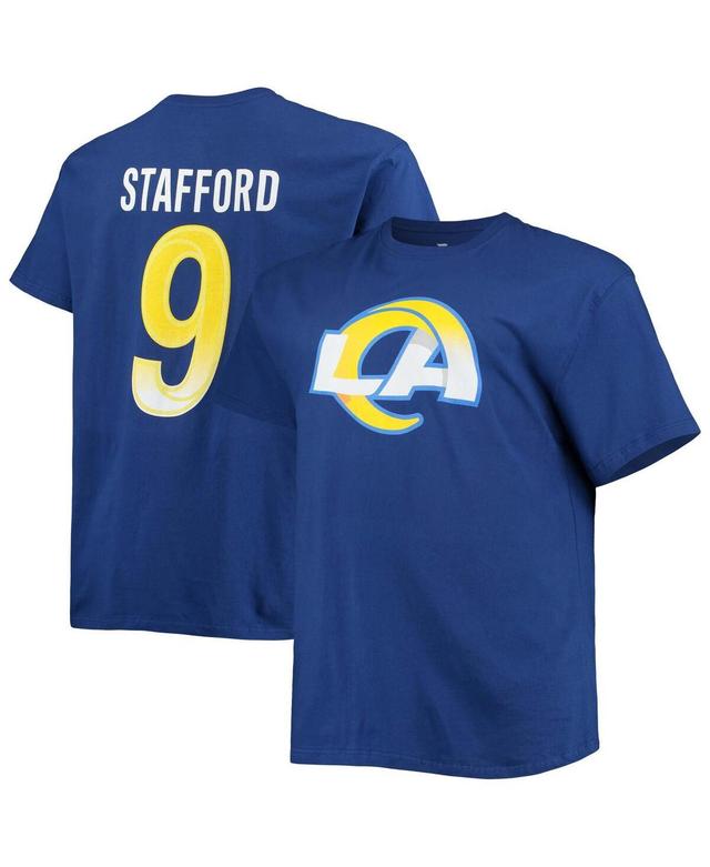 Mens Fanatics Branded Matthew Stafford Royal Los Angeles Rams Big & Tall Player Name & Number T-Shirt Product Image