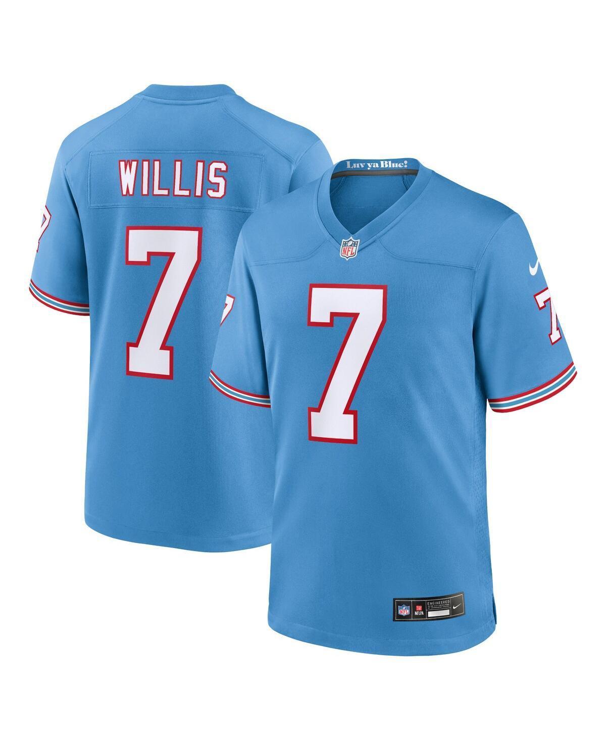 Mens Nike Malik Willis Light Blue Tennessee Titans Oilers Throwback Alternate Game Player Jersey - Light Blue Product Image