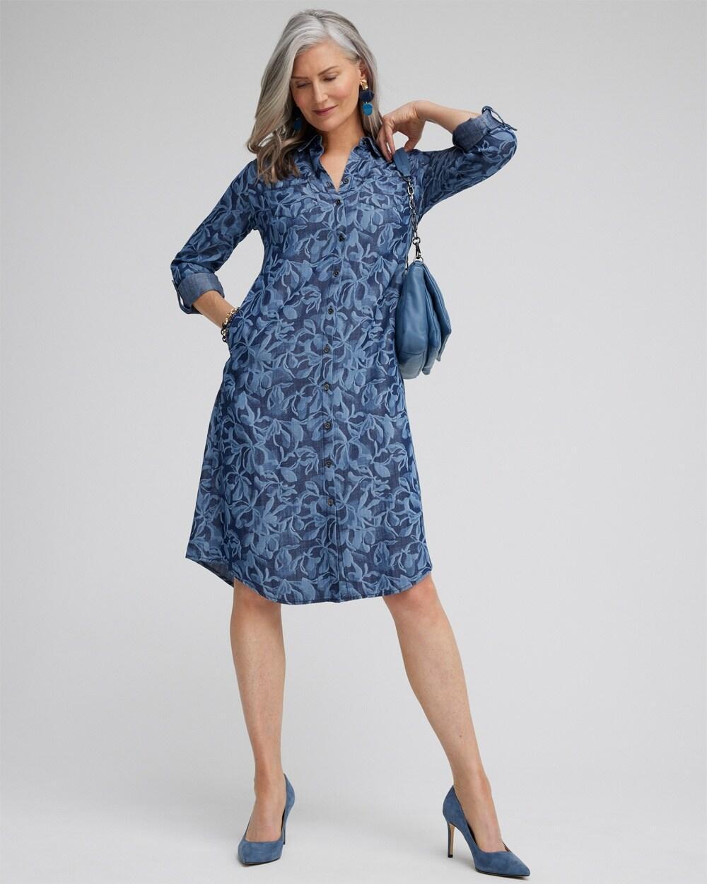 Roll Tab Shirt Dress Product Image