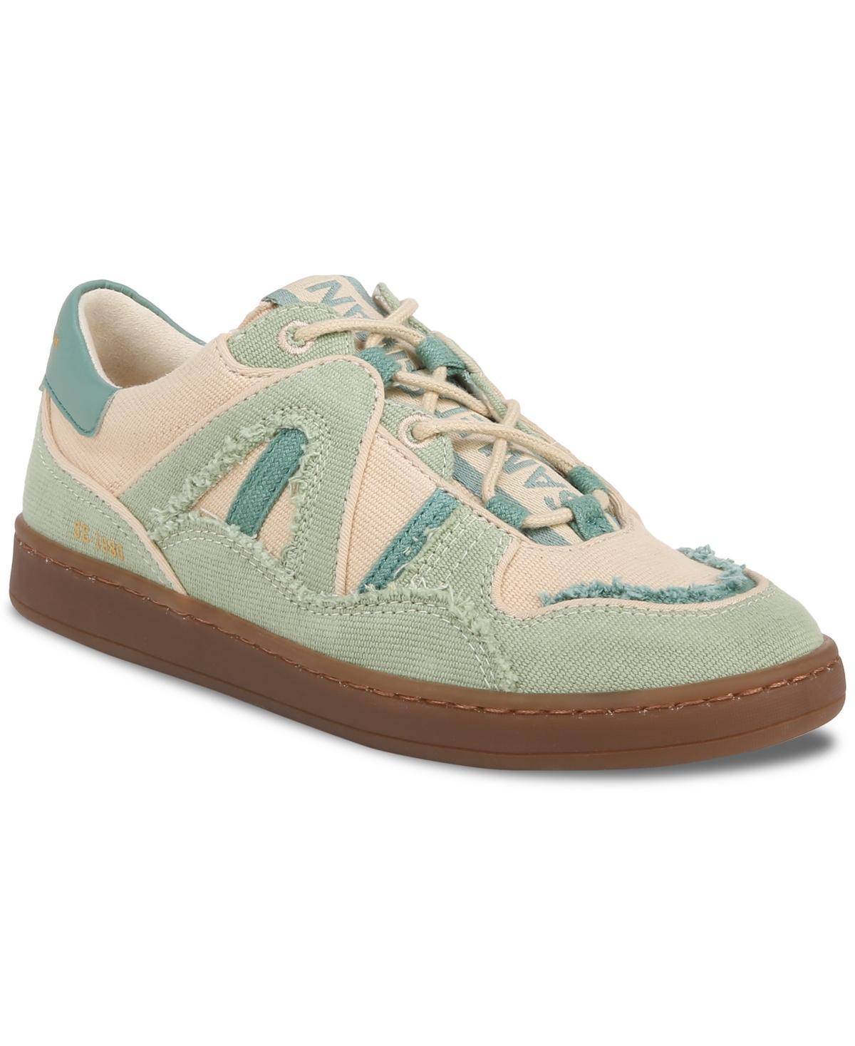 Sam Edelman Jayne Lace Up Sneaker White/Stone Grey Fabric Product Image