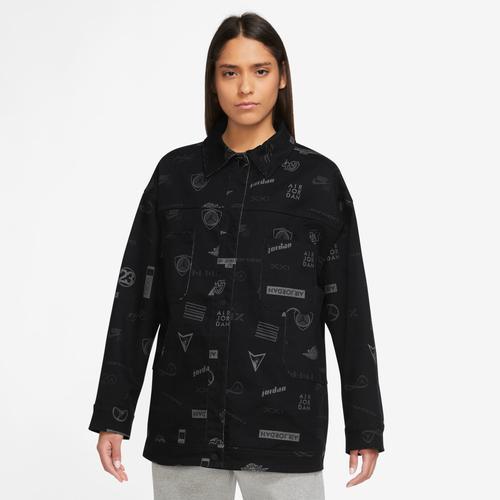 Jordan Womens Trucker Jacket - Black/Grey Product Image