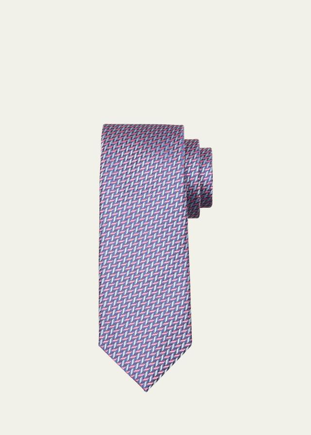 Mens Chevron Silk Tie Product Image