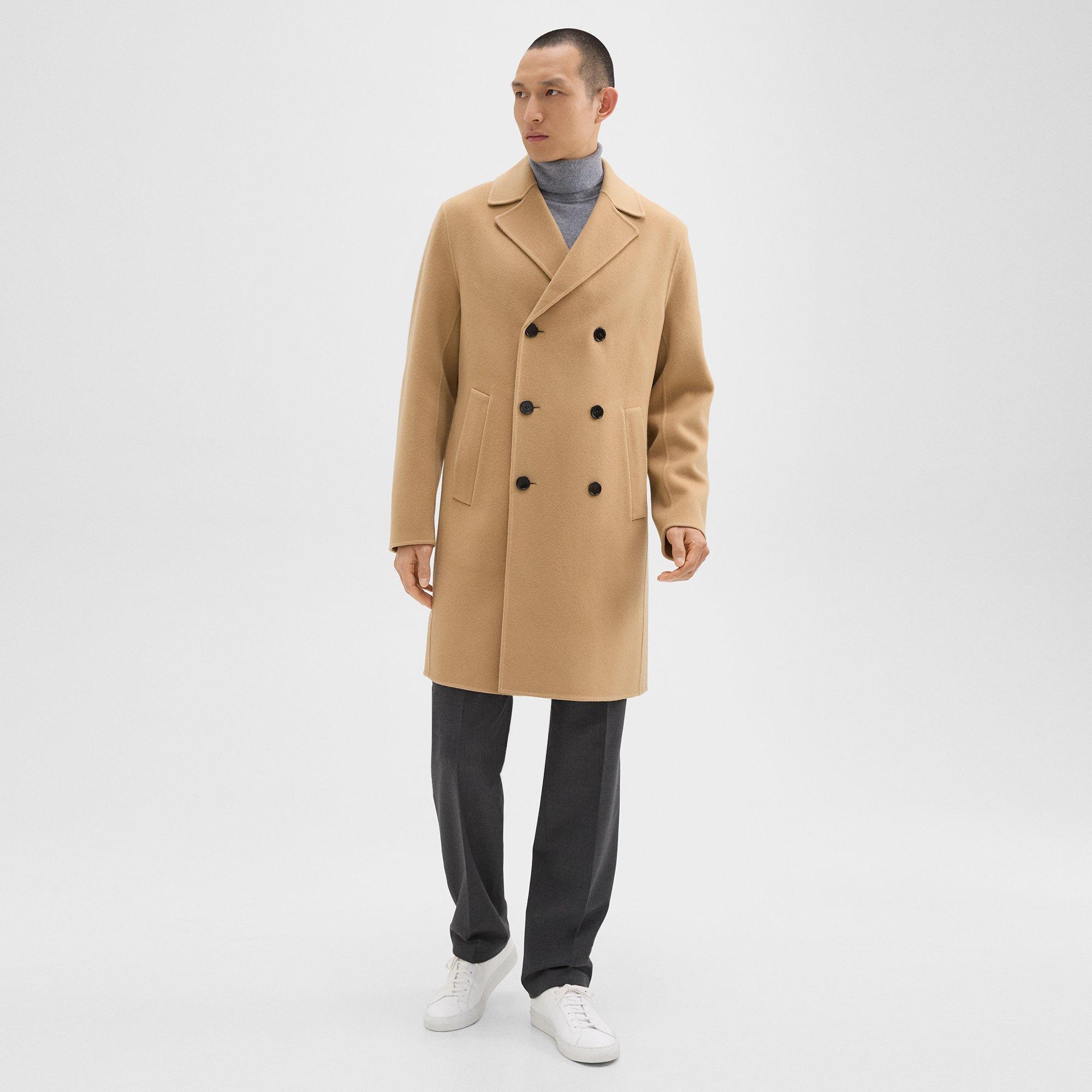 Double-Face Wool-Cashmere Double-Breasted Coat | Theory Product Image