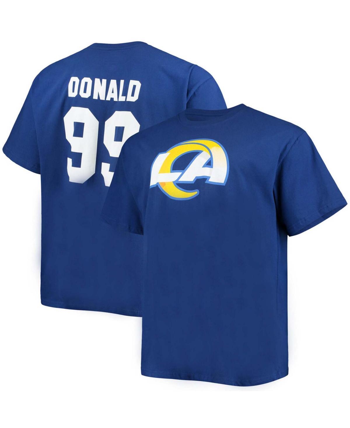 Mens Fanatics Branded Aaron Donald Royal Los Angeles Rams Big & Tall Player Name & Number T-Shirt Product Image