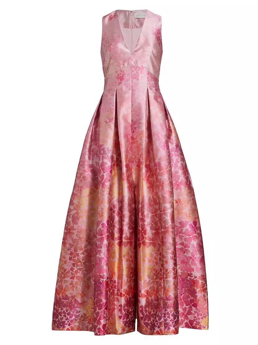 Brooke Printed Mikado Gown Product Image