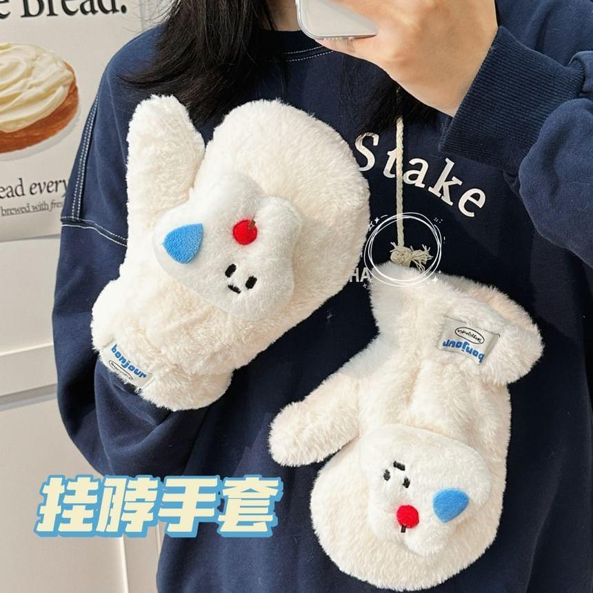 Cartoon Fluffy Mittens / Scarf Product Image