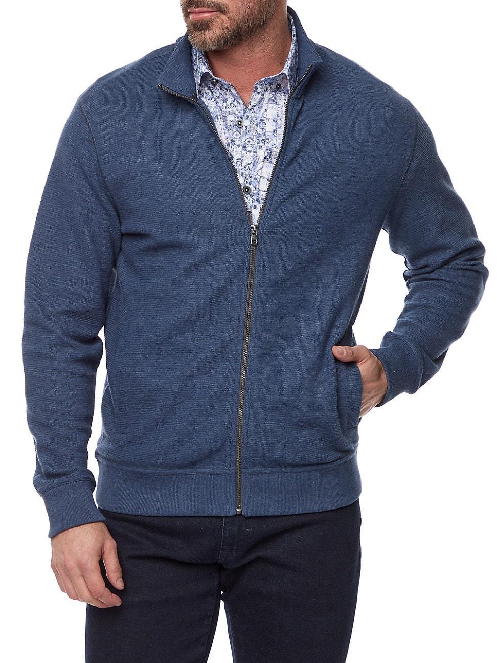 Mens Moser Cotton Knit Zip Sweater Product Image