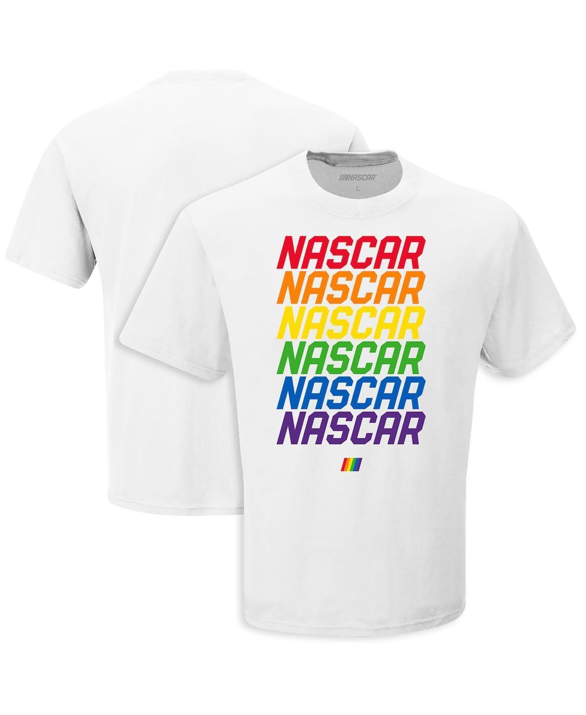 Mens Checkered Flag Sports White Nascar Repeat T-shirt Product Image