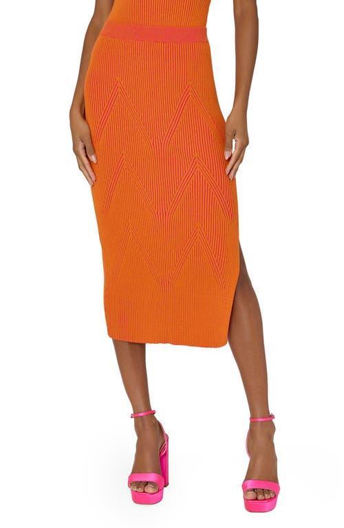 Womens Ribbed-Knit Midi-Skirt Product Image