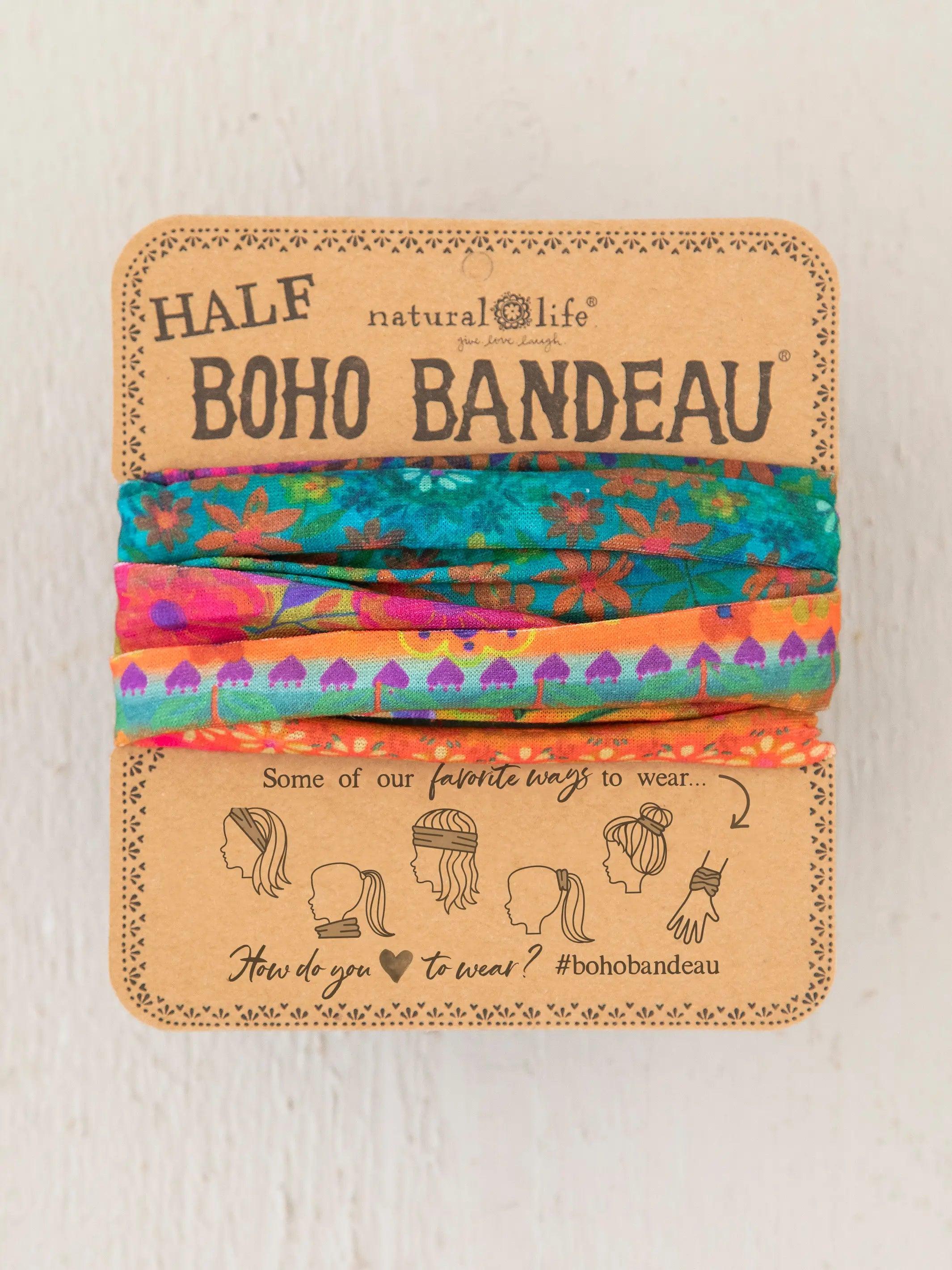 Half Boho Bandeau® Headband - Bright Border Product Image