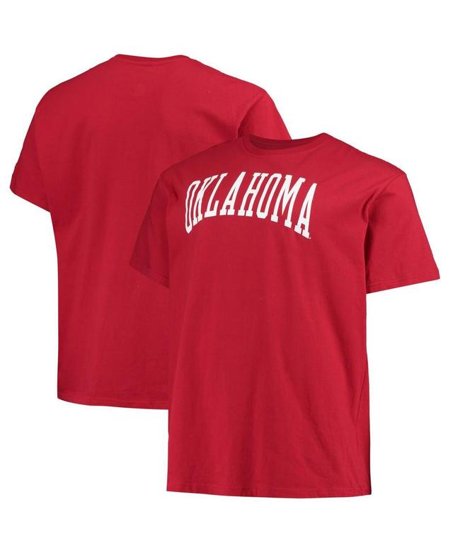 Mens Champion Crimson Oklahoma Sooners Big and Tall Arch Team Logo T-shirt Product Image