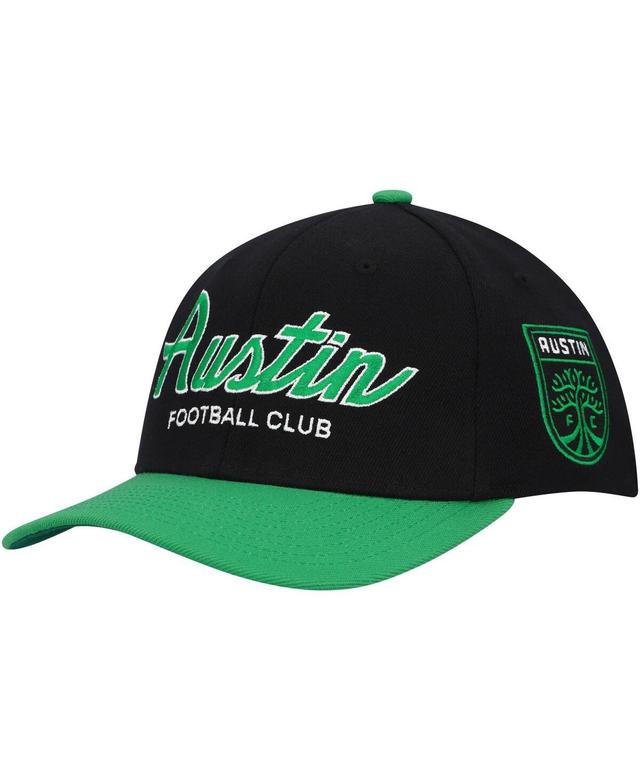 Mens Mitchell & Ness Black Austin Fc Team Script 2.0 Stretch Snapback Hat Product Image