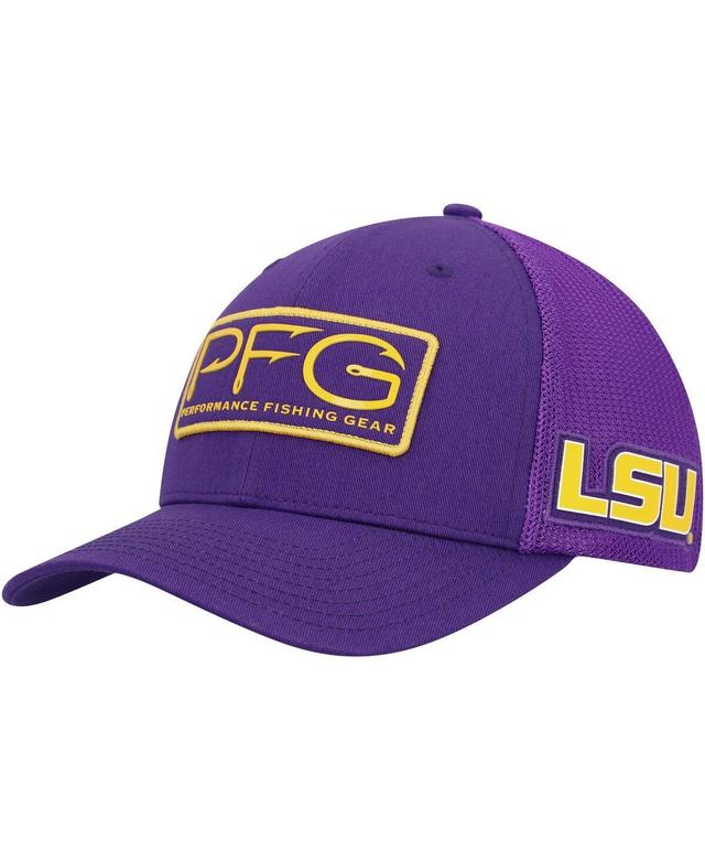 Mens Columbia LSU Tigers PFG Hooks Flex Hat Product Image