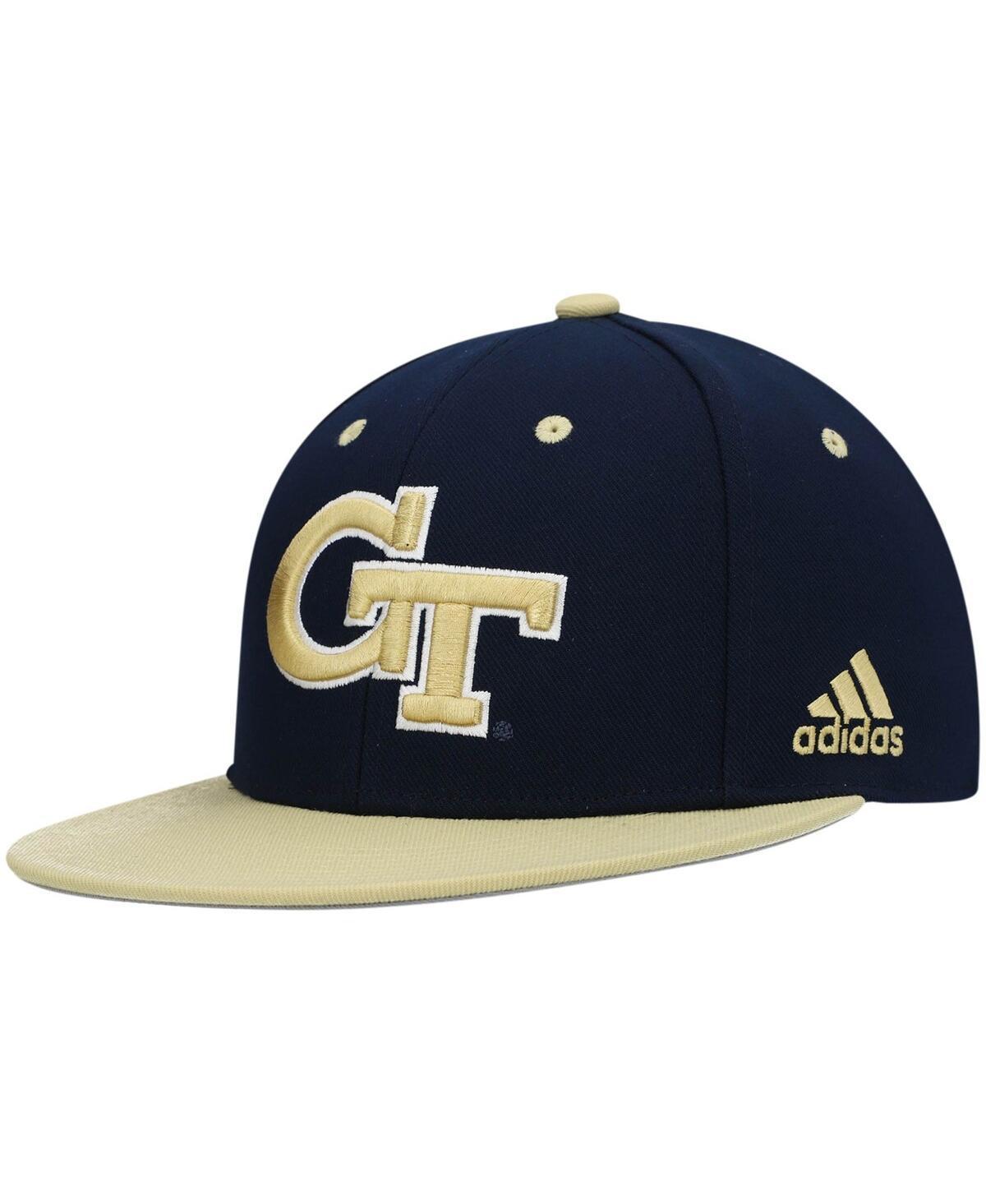 Mens adidas Navy Georgia Tech Yellow Jackets On-Field Baseball Fitted Hat Product Image